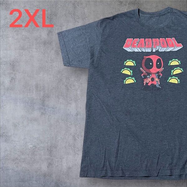 【US古着】ダークグレー 2XL Tシャツ 半袖 レギュラー プリント メンズ レディース 大きいサイズ オーバーサイズ