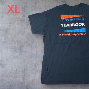 【US古着】ブラック XL Tシャツ 半袖 レギュラー プリント メンズ レディース 大きいサイズ オーバーサイズGILDAN