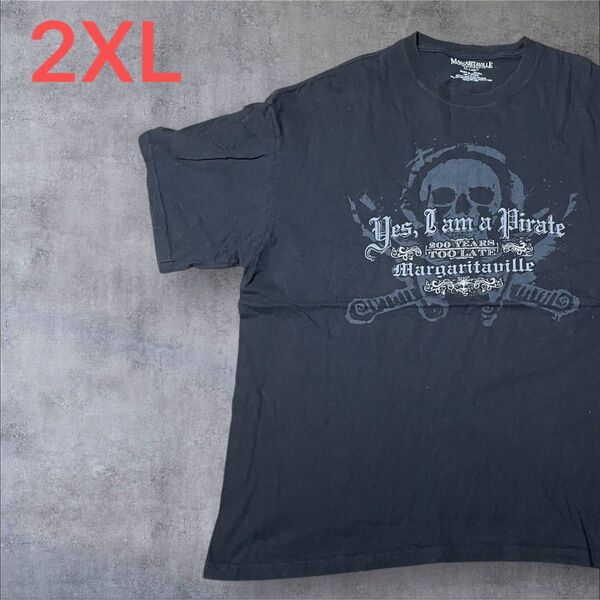 【US古着】ブラック 2XL Tシャツ 半袖 レギュラー プリント メンズ レディース 大きいサイズ オーバーサイズ