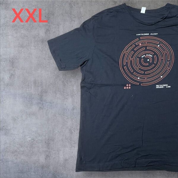 【US古着】ブラック XXL Tシャツ 半袖 レギュラー プリント メンズ レディース 大きいサイズ オーバーサイズ