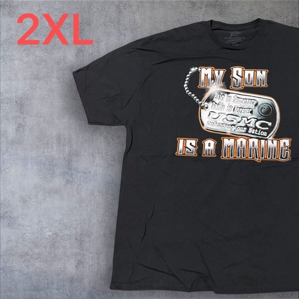 【US古着】ブラック 2XL Tシャツ 半袖 レギュラー プリント メンズ レディース 大きいサイズ オーバーサイズ
