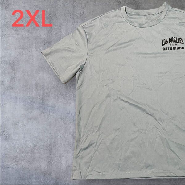 【US古着】ライトブルー 2XL Tシャツ 半袖 レギュラー プリント メンズ レディース 大きいサイズ オーバーサイズ