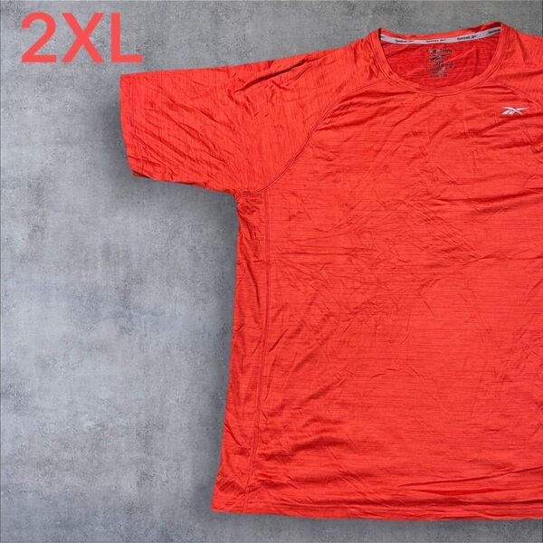 【US古着】レッド 2XL Tシャツ 半袖 レギュラー プリント メンズ レディース 大きいサイズ オーバーサイズ リーボック