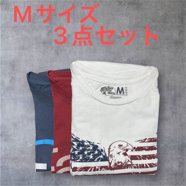 【US古着】3点セット M Tシャツ 半袖 プリント メンズ レディース 大きいサイズ まとめ売り セット売 GILDAN