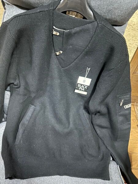 BLACK PIA ニット メンズ 黒 トップス新品未使用 上代28000円