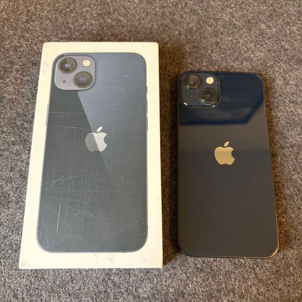iPhone 13 128GB ミッドナイト|SIMフリー/ネットワーク○(KDDI系)/箱あり
