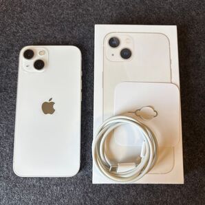 iPhone 13 256GB スターライト|SIMフリー/ネットワーク○(KDDI系)/箱・ケーブル・SIMピン付き