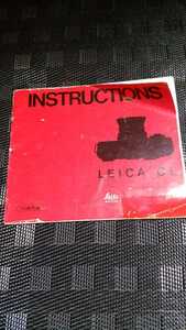 LEICA CL INSTRUCTIONS Leica instructions 