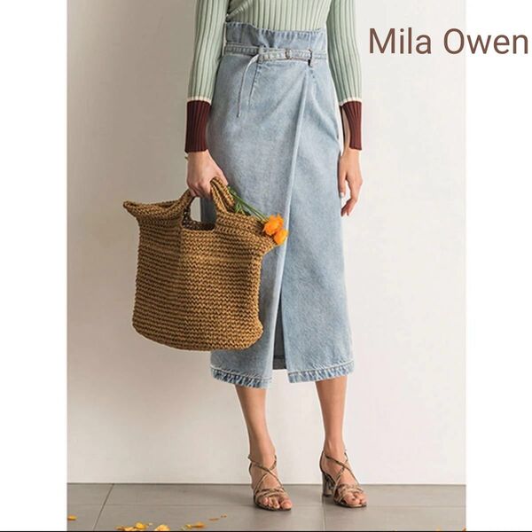 Mila Owen ミラオーウェン ハイウエストペンシルデニムスカート