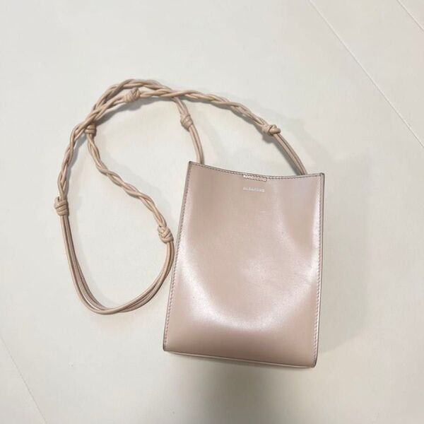 【JIL SANDER /ジルサンダー】タングル ショルダーバック ベージュ レザー 斜め掛け