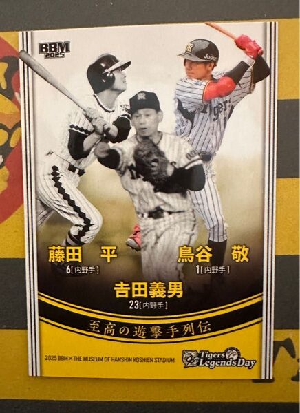 阪神甲子園球場 甲子園歴史館 阪神タイガース至高の遊撃手列伝 吉田義男 藤田平 鳥谷敬 記念カード限定版