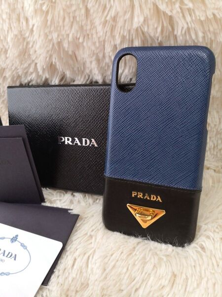 【美品】 PRADA プラダ 1ZH058 PhoneX/XS スマホケース