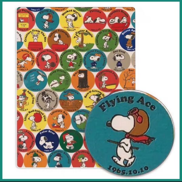 スヌーピープリント生地23 PEANUTS ハギレ SNOOPY 約70×100cmサイズ