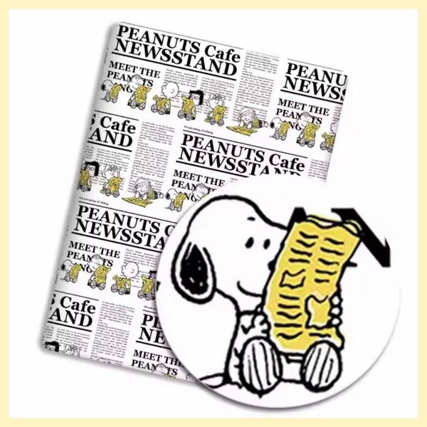 スヌーピープリント生地32 PEANUTS ハギレ SNOOPY 約70×100cmサイズ