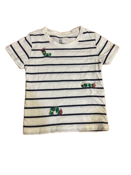 Tシャツ ボーダー 半袖 キッズ あおむし はらぺこあおむし 絵本 グラニフ 子ども服 キッズ