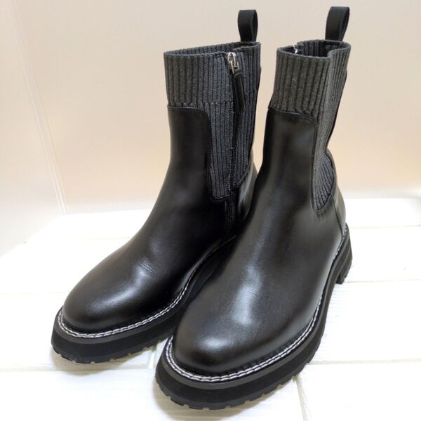 【超美品】ユナイテッドアローズグリーンレーベル サイドゴア ジップアップ 23.5