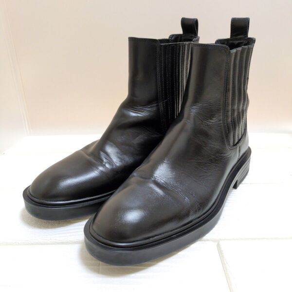 【美品】ZARA サイドゴアブーツ ショートブーツ レザー M 24.5cm