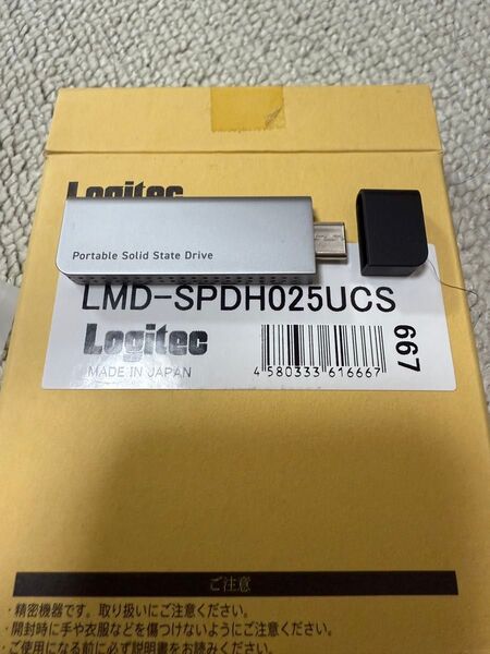 ロジテック 250GB type-C 外付けSSD LMD-SPDH025U R:1000MB/S R:700MB/S