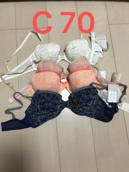 赤字在庫処分 paul&joe sister 猫柄ブラ4枚セット C70