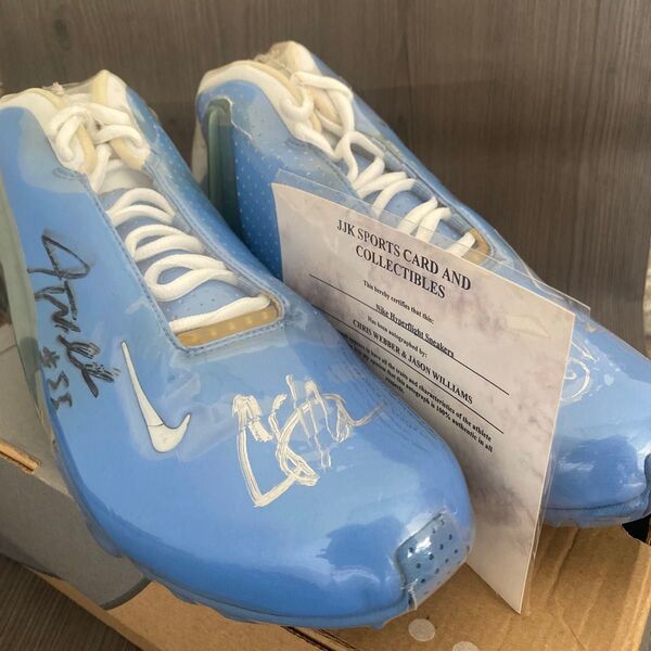 NIKE Hyperflight スニーカー クリスウェバー&ジェイソンウィリアムズ サイン入り 鑑定書付き