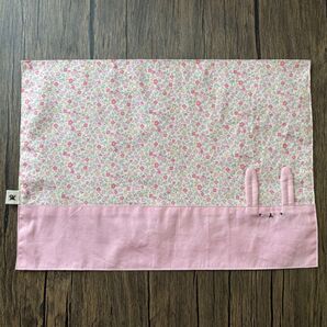 【25×35】生えうさぎのランチョンマット ピンク幼稚園保育園入園 ハンドメイド