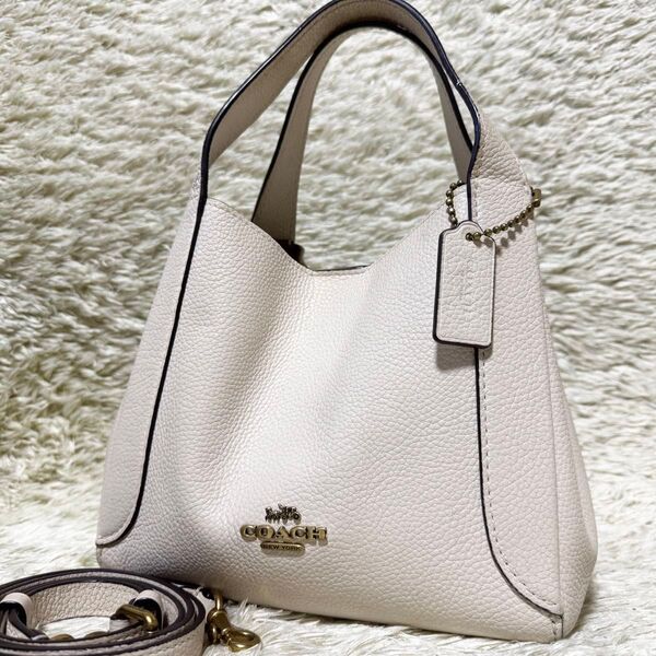 COACH コーチ ハンドバッグ 2way ショルダーバッグ ハドリー ホーボー 21 水原希子着用 斜め掛け レザー ホワイト