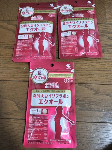 小林製薬 発酵大豆イソフラボン エクオール 30日分 命の母 3袋 サプリメント