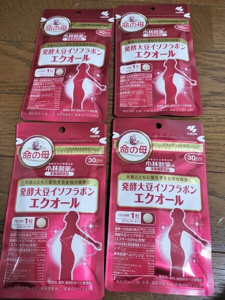 小林製薬 発酵大豆イソフラボン エクオール 30日分 命の母 4袋