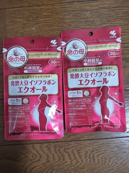小林製薬 発酵大豆イソフラボン エクオール 30日分 命の母 2袋