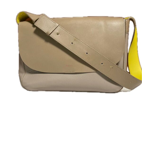 Paul Smith ポールスミス バッグ レザー ショルダーバッグ ベージュ
