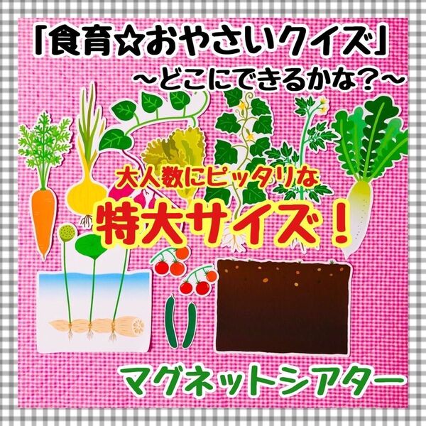 特大マグネットシアター 食育 野菜 保育知育教材 パネルシアター 誕生会