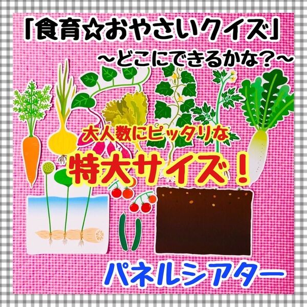 特大パネルシアター 食育 野菜 保育知育教材 幼稚園 療育 誕生会 発達