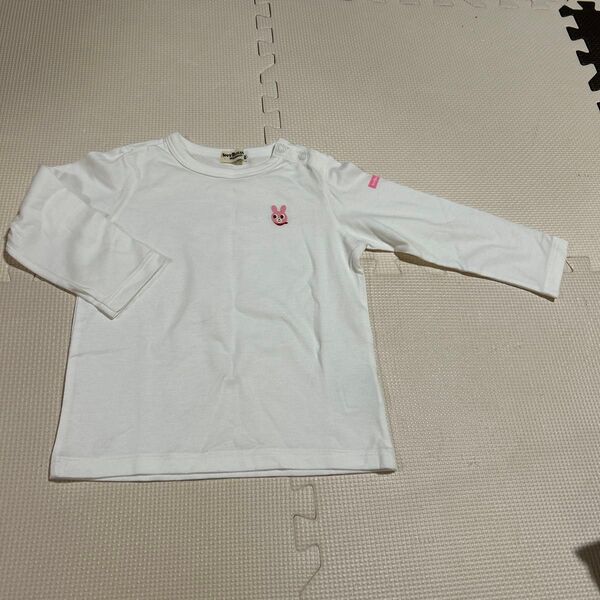 ミキハウス ホットビスケッツ ロンT タグなし未使用 キャビットちゃん うさぎ サイズ90 長袖Tシャツ