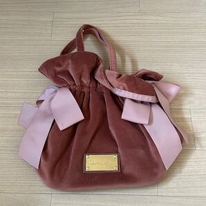 JILL by JILLSTUART ベロア巾着バッグ ピンク