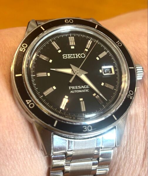 SEIKO PRESAGE セイコー プレサージュ 自動巻 4R35B 23石 箱保 純正ナイロンベルト 余りコマ2