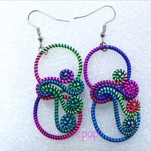 アジアン雑貨 ハンドメイド ぐるぐる アクセサリー COLOR トロピカル