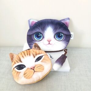 猫 アジアン雑貨 茶トラ ハチワレ 2点セット 猫雑貨