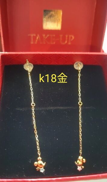 TAKE-UP K18 ピアス ミッキー ティーポット アメリカンピアス