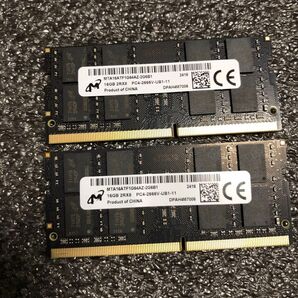 Micron 32GB(16GBx2枚)DDR4-2666MHz ノートPC用