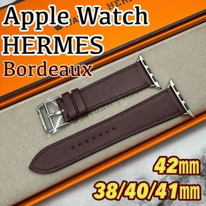 2559 未使用 Apple Watch エルメス ボルドー HERMESレザー