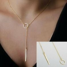 * lady's simple necklace * Circle necklace lady's accessory gold a1