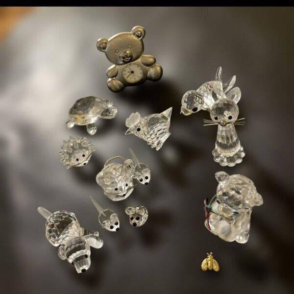SWAROVSKI スワロフスキー クリスタル 動物 置物8点(内3点欠けあり)