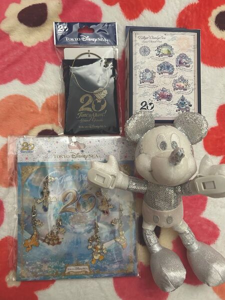 ぬいぐるみ グッズ グッズセット ディズニーシー 20周年 ミッキー ブレスレット チャーム
