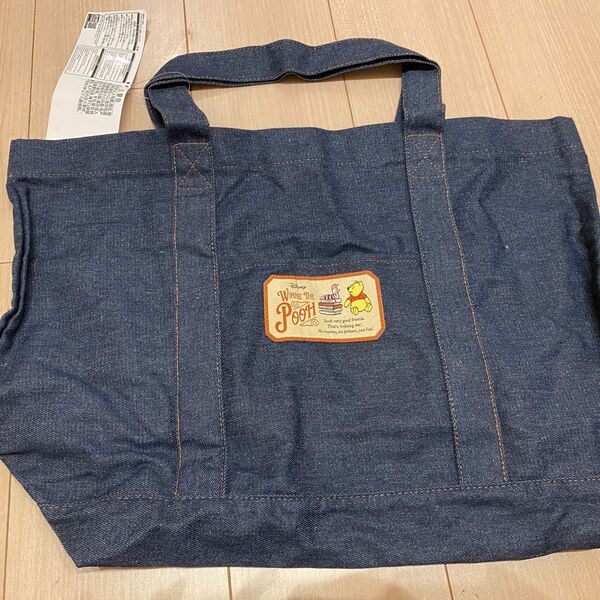 Disney プーさん デニムトートバッグ 新品 未使用