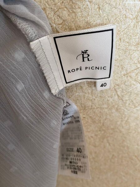 ROPE PICNIC ドット柄ブラウス 水色