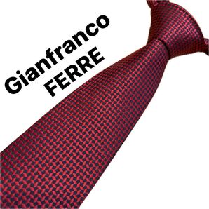 【美品】ジャンフランコフェレ GIANFRANCO FERRE ネクタイ シルクネクタイ パターン柄