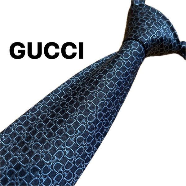 【美品】グッチ GUCCI ネクタイ ブランドネクタイ シルクネクタイ ハイブランド ホースビット柄