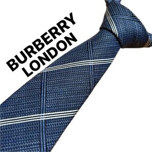 【美品】バーバリー BURBERRY LONDON ネクタイ 紳士 ブランドネクタイ シルク100% チェック柄