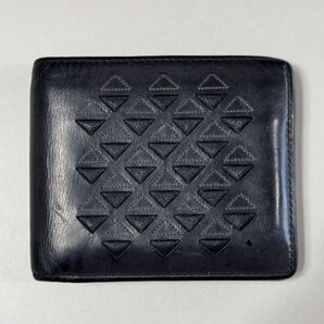 【ボッテガヴェネタ】二つ折り財布 パンチングレザー グレー