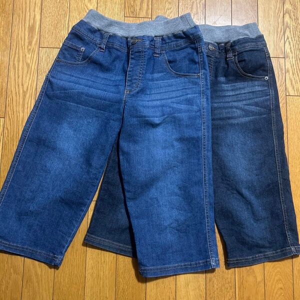 デニム ハーフパンツ 2枚セット 160cm ボーイズ
